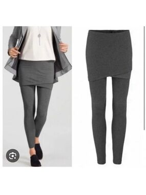 Cabi Charcoal Gray Skirt with Leggings Style 3577 Size Large